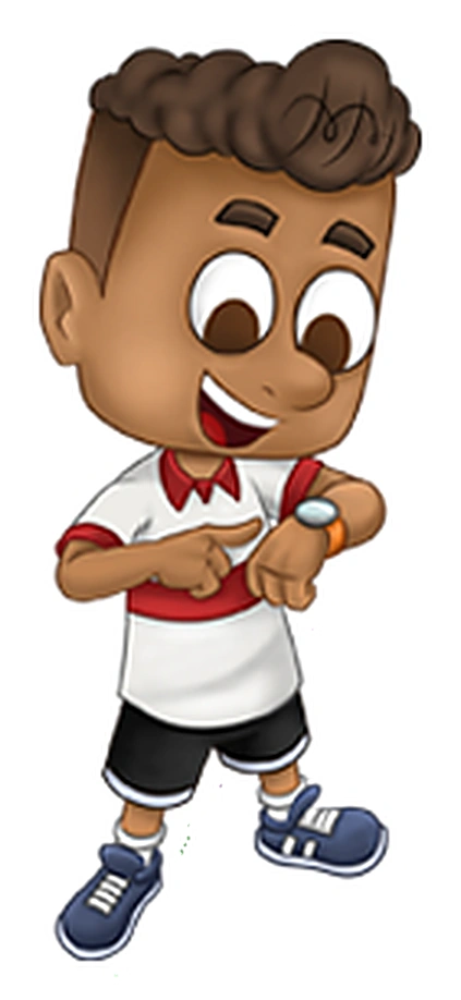 Personagem do Magic Club com uniforme esportivo